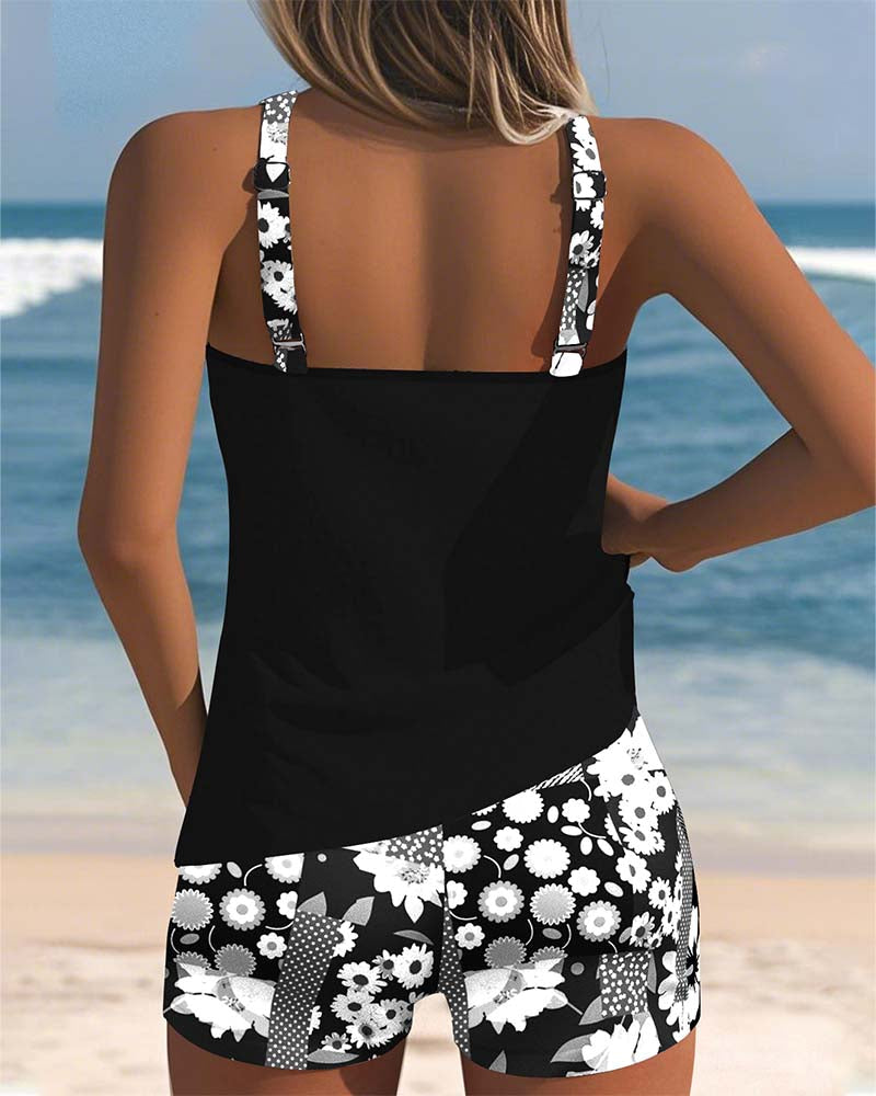 Nanet - Conjunto de tankini y shorts estampados