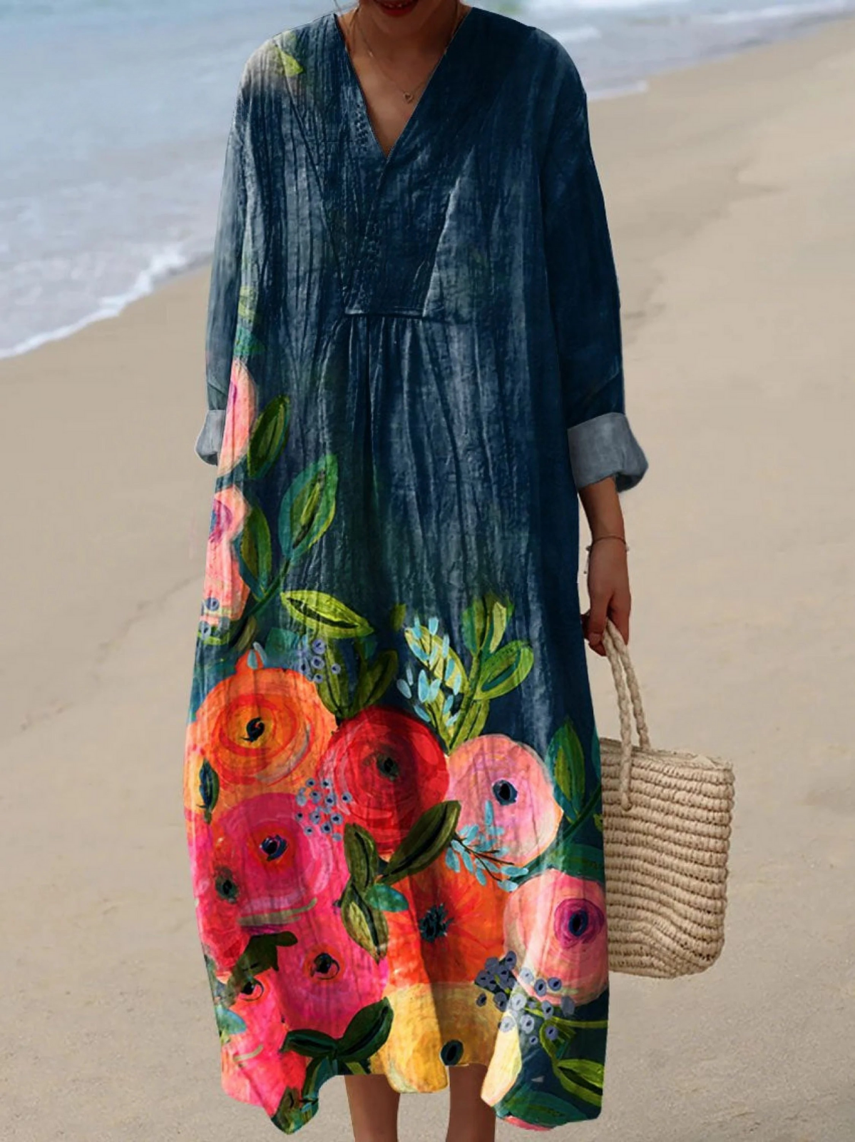 Lorena | Vestido ligero de verano con mangas largas