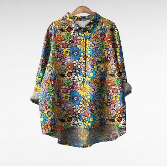 Marjolaine | Blusa floral retro