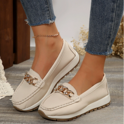 Evelyn – Mocasines con hebilla de diamante