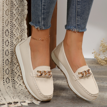 Evelyn – Mocasines con hebilla de diamante