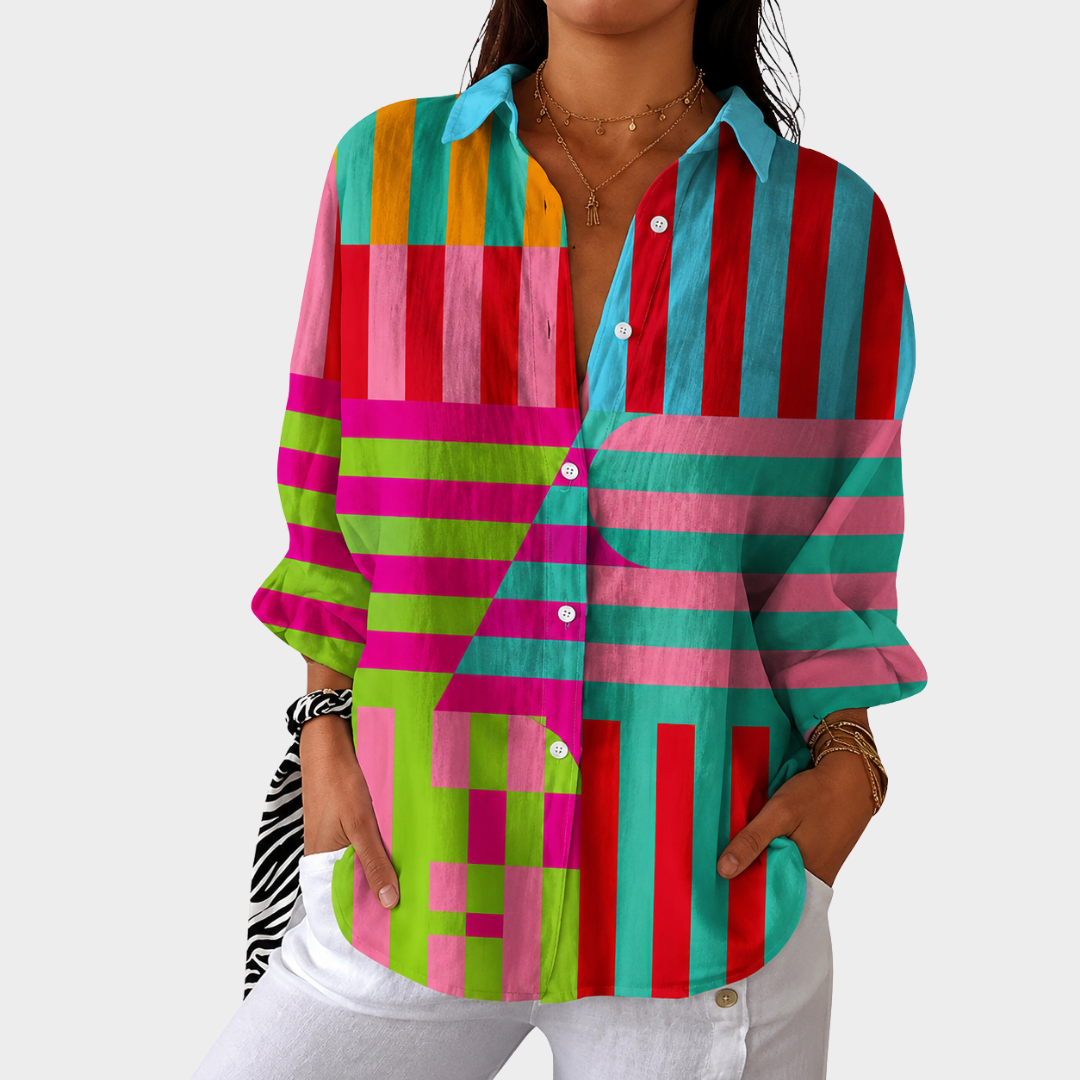 Blusa ligera con estampado colorido