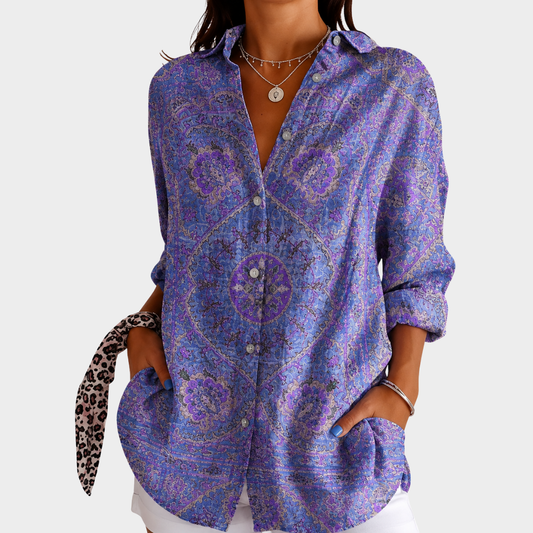 Blusa ligera con estampado colorido