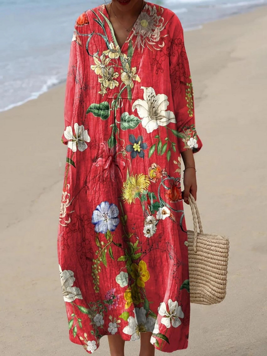 Danira | Vestido ligero de verano con mangas largas