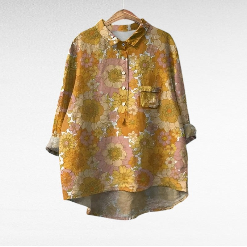 Marjolaine | Blusa floral retro