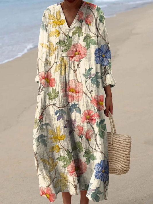 Ilona | Vestido de verano ligero de manga larga