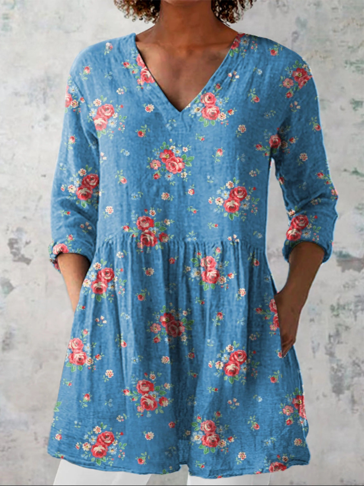 Mabel | Blusa larga con escote en V