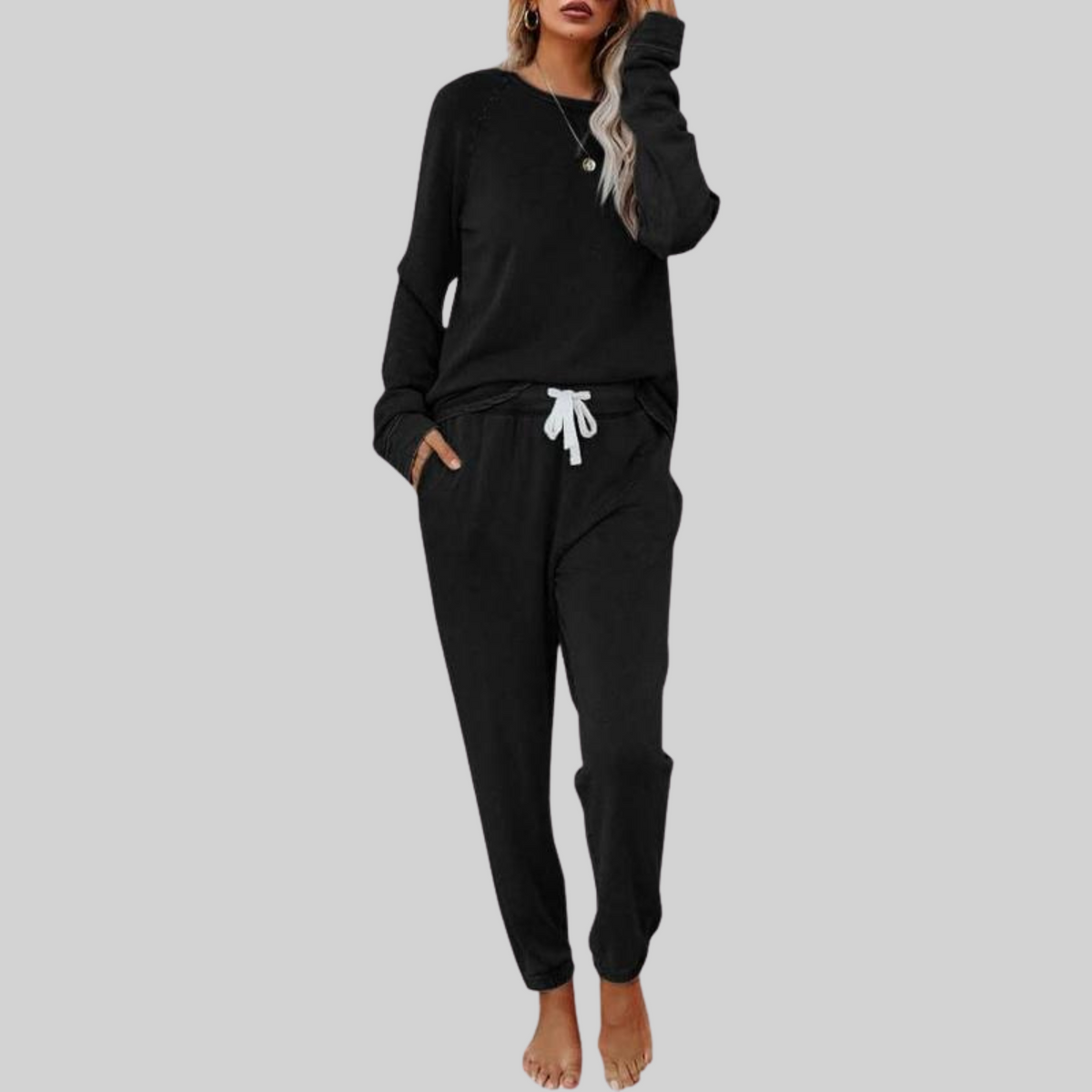 JOCELYN™ - Conjunto informal de manga larga con pantalón deportivo