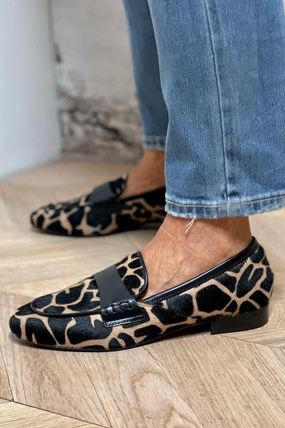 Daphne | Mocasines con estampado animal y detalles elegantes