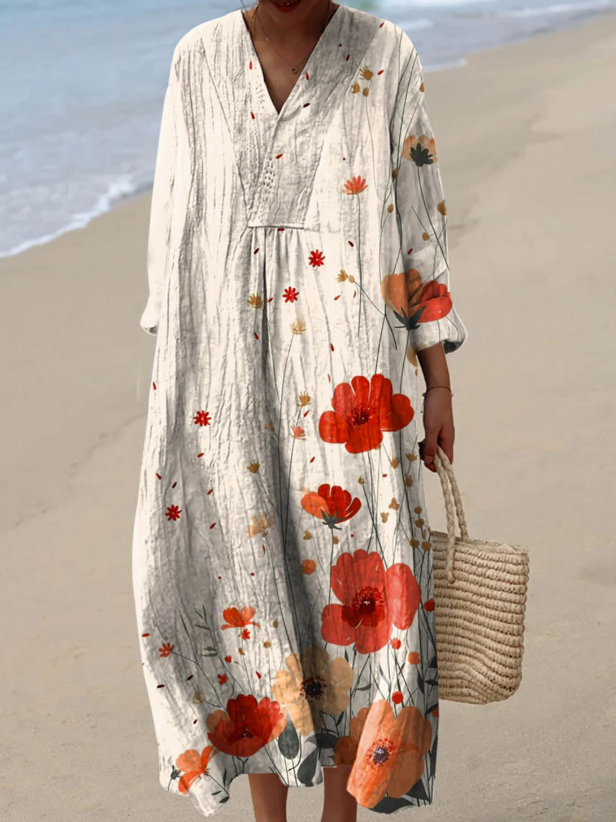 Elena | Vestido de verano ligero de manga larga