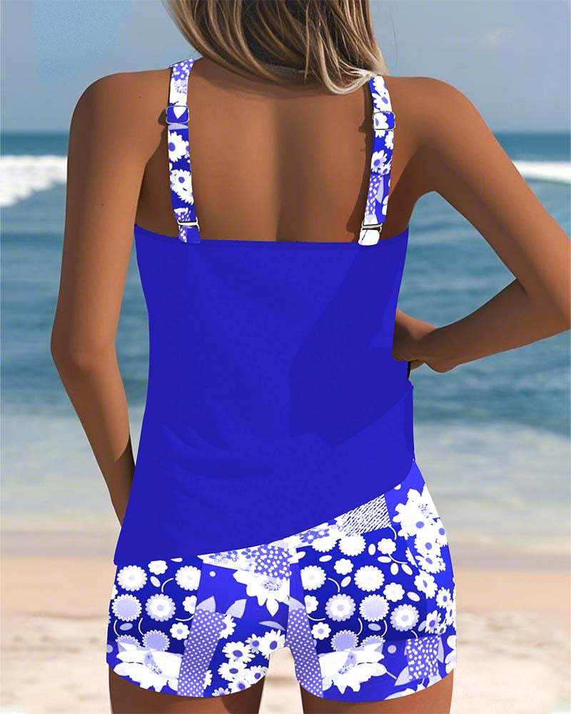 Nanet - Conjunto de tankini y shorts estampados