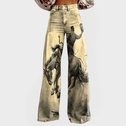 Jeans cómodos con perneras anchas y ajuste relajado