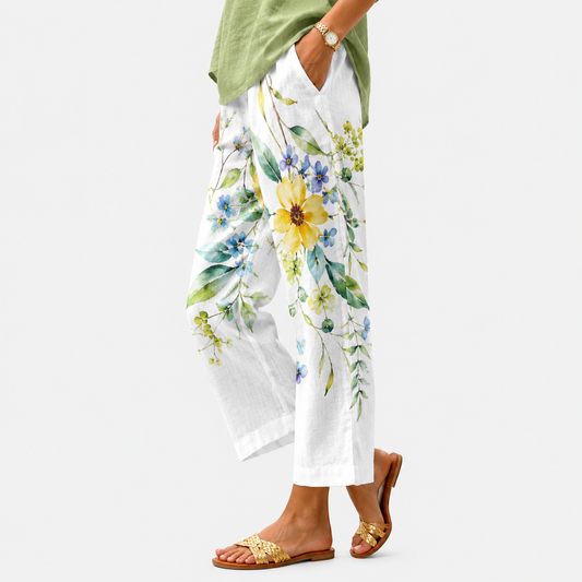 Pantalones estampados artísticos para mujer