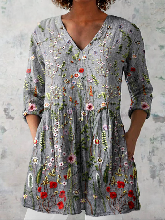 Lana | Blusa larga con escote en V