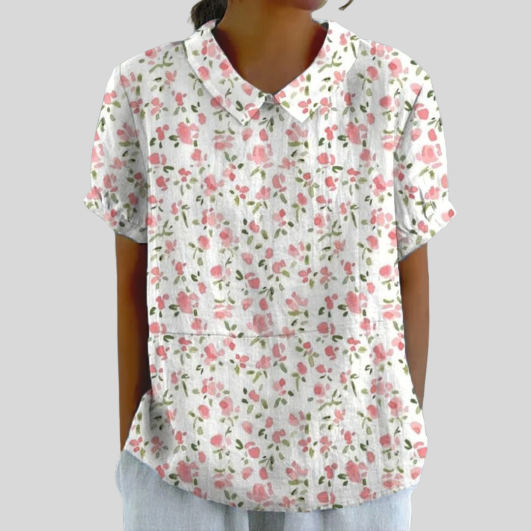 Juliette | Blusa con flores en miniatura
