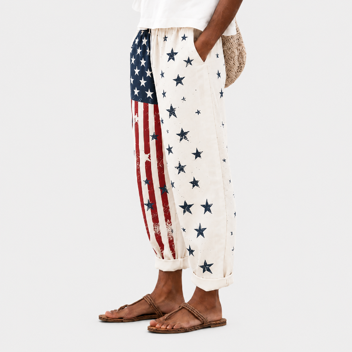 Pantalones de rayas y estrellas
