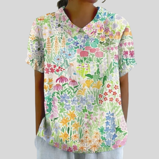 Solène | Blusa de jardín colorida