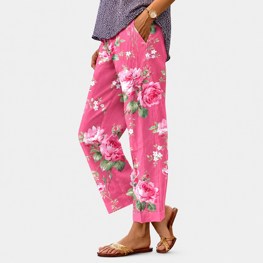 Pantalones holgados con bolsillos para mujer