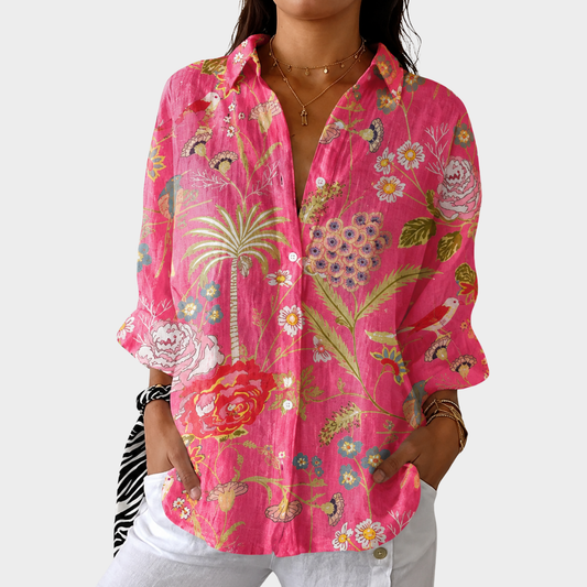 Blusa ligera con estampado colorido