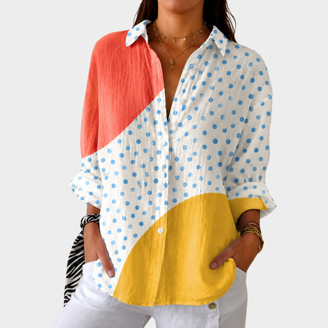 Blusa ligera con estampado colorido
