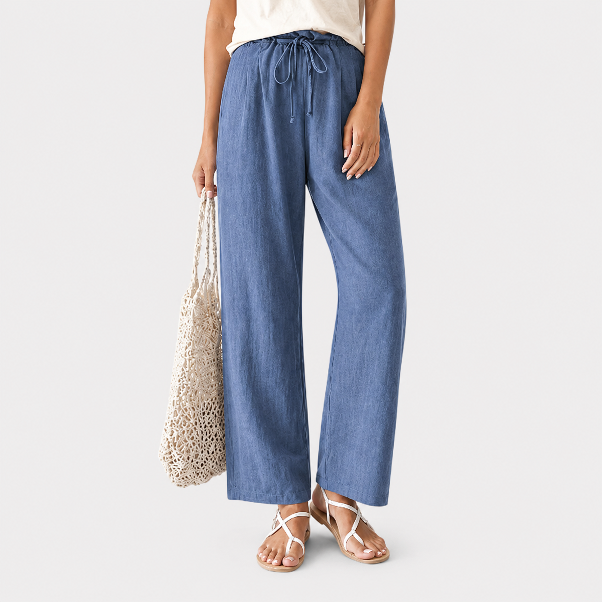 Vara - Pantalón de corte relajado con cordón