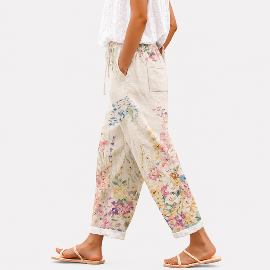 Pantalones estampados informales para mujer