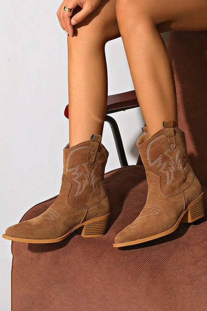 Ellie | Botines de tacón de aguja estilo western