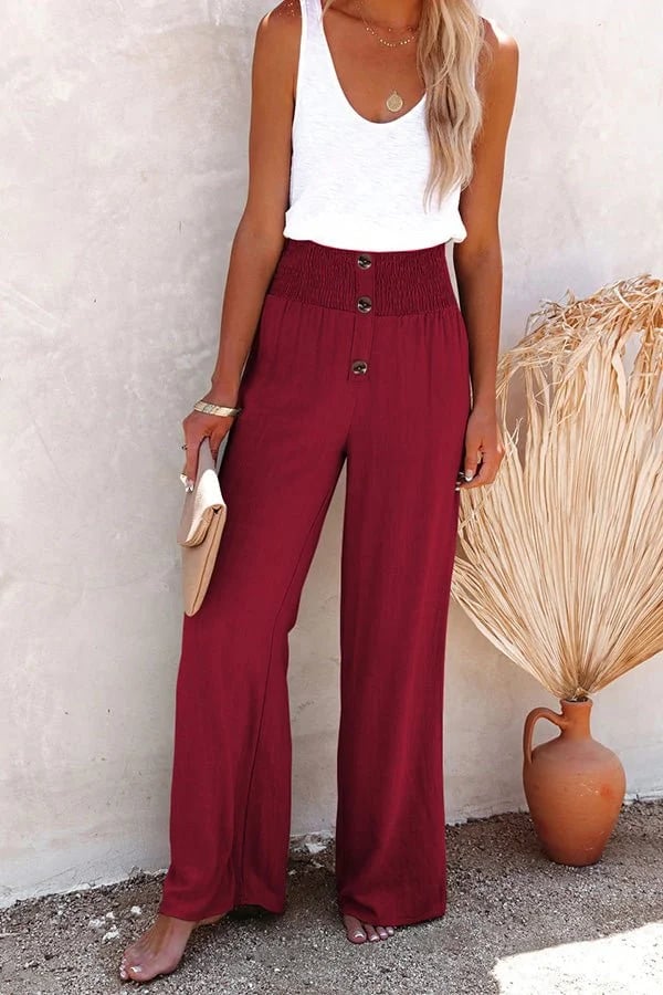 Riana - Pantalones holgados de cintura alta