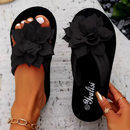Sandalias elegantes con flores