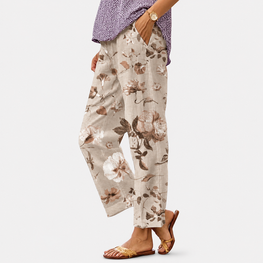Pantalones tobilleros holgados de mujer
