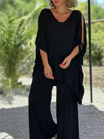 Úrsula™ | Conjunto de túnica y pantalón con hombros descubiertos