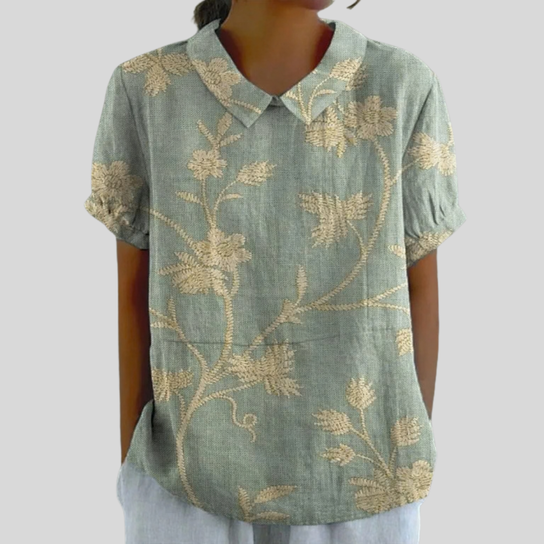 Celestine | Blusa con bordado floral