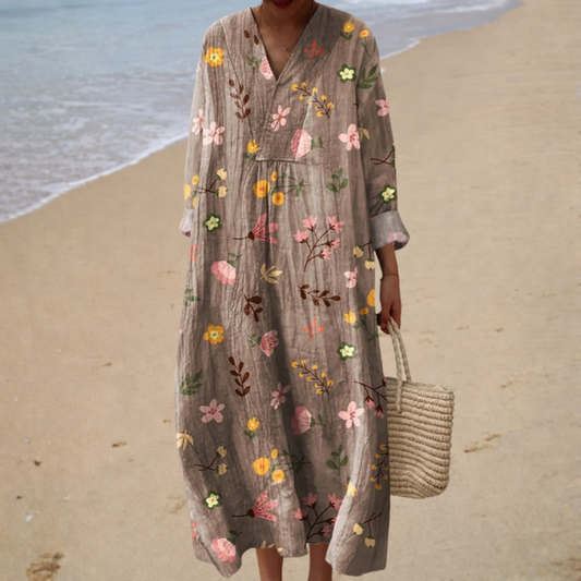 Vestido estampado de verano que resalta
