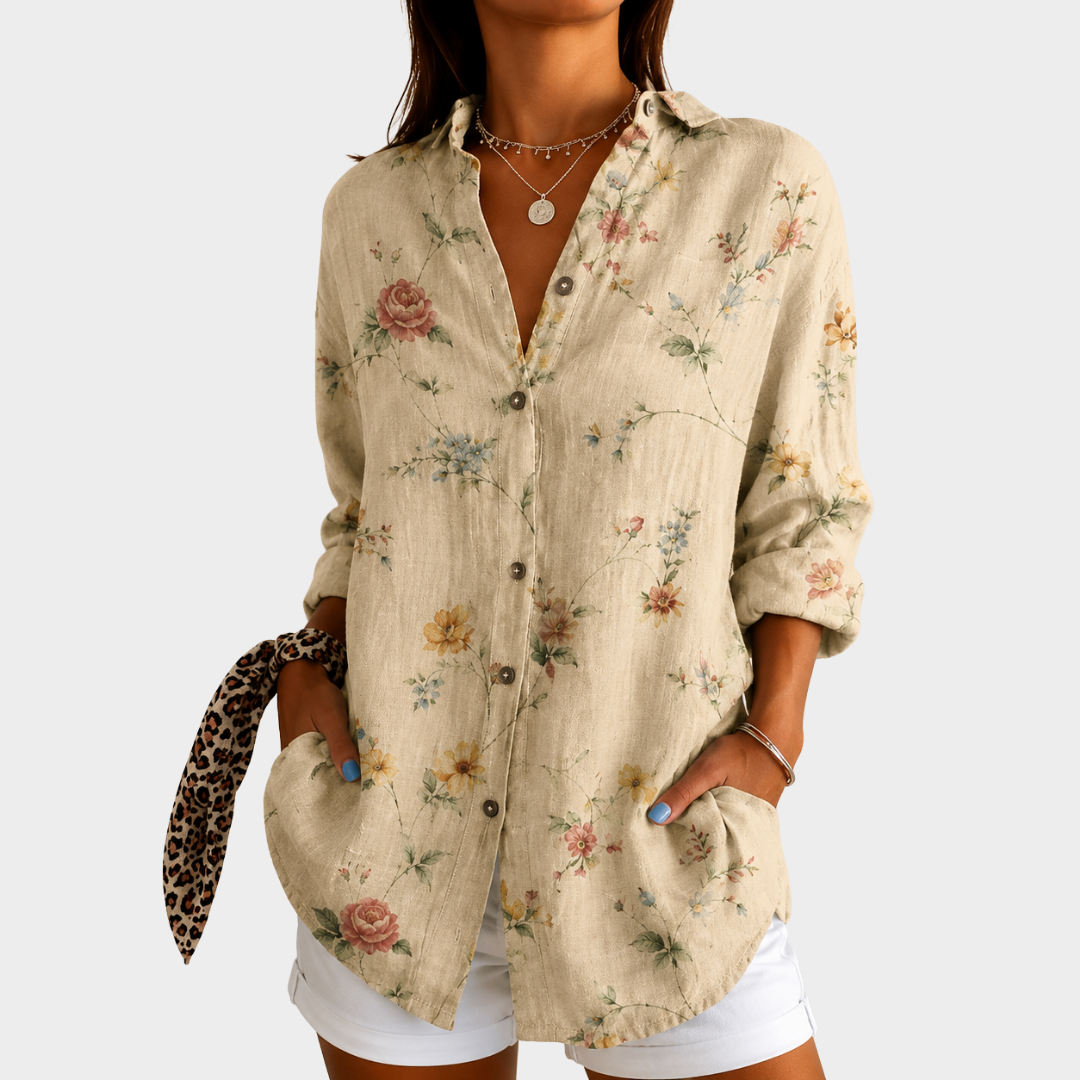 Blusa ligera con estampado colorido