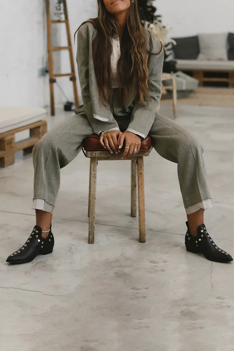 Brenda | Botines de tacón de aguja con tachuelas