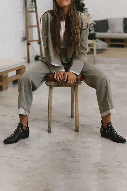 Brenda | Botines de tacón de aguja con tachuelas