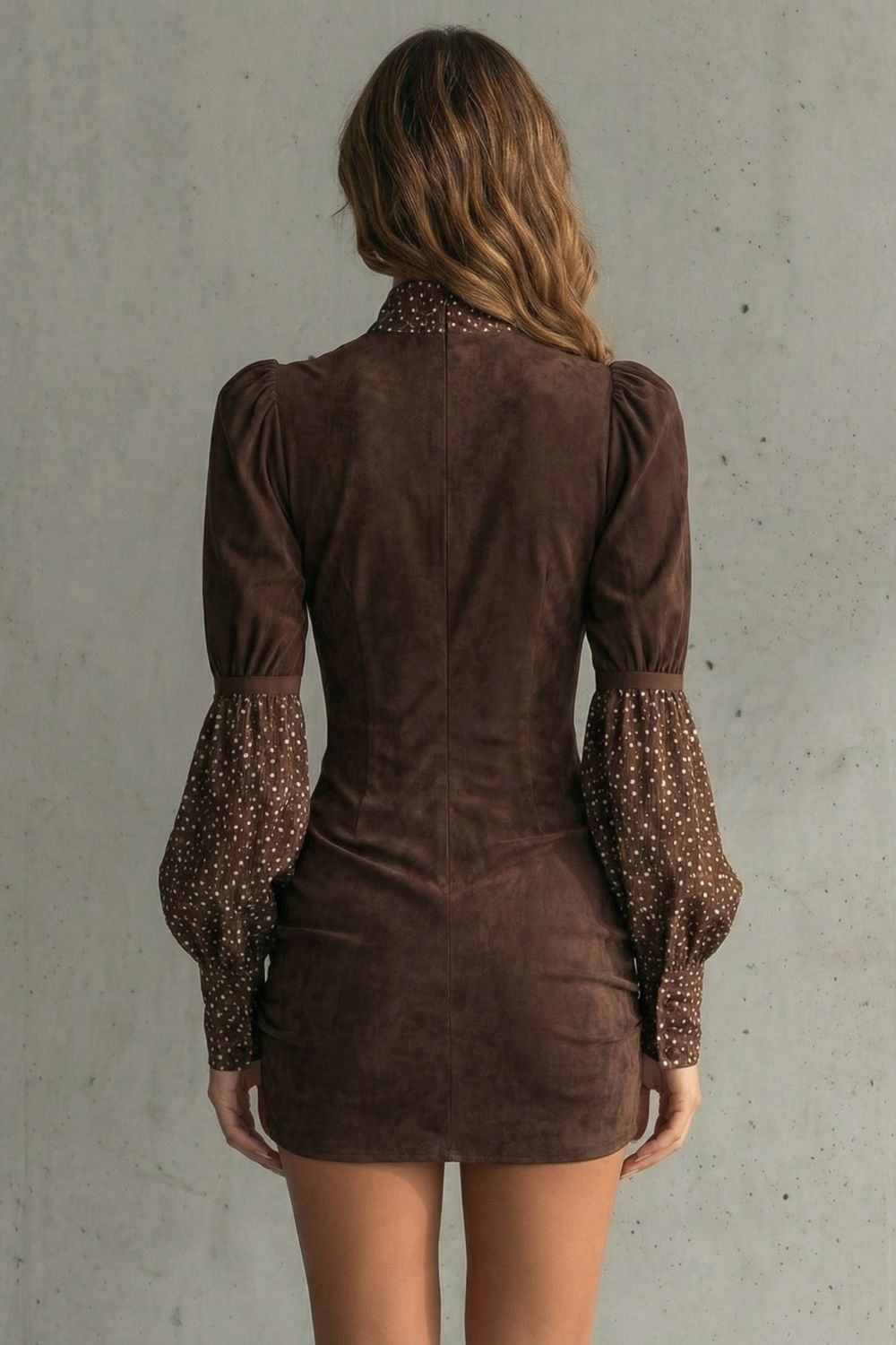 Serelinne – Minivestido retro con mangas abullonadas