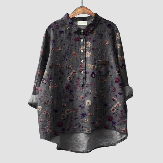 Quitterie | Blusa con estampado floral sutil