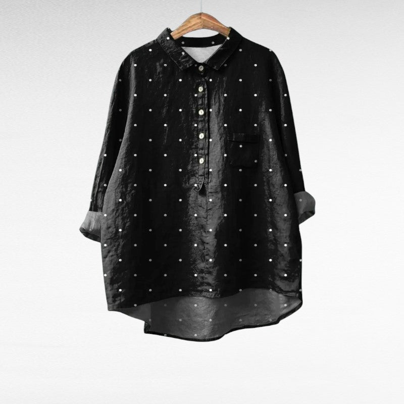 Zoe | Blusa elegante de lunares