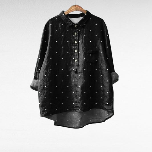 Zoe | Blusa elegante de lunares