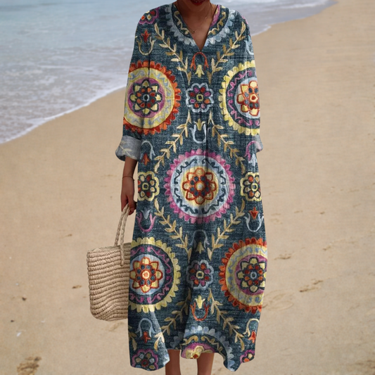 Vestido estampado de verano que resalta