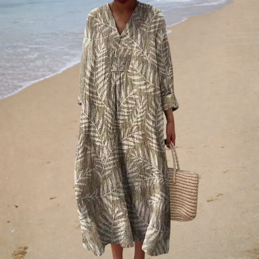 Vestido estampado de verano que resalta