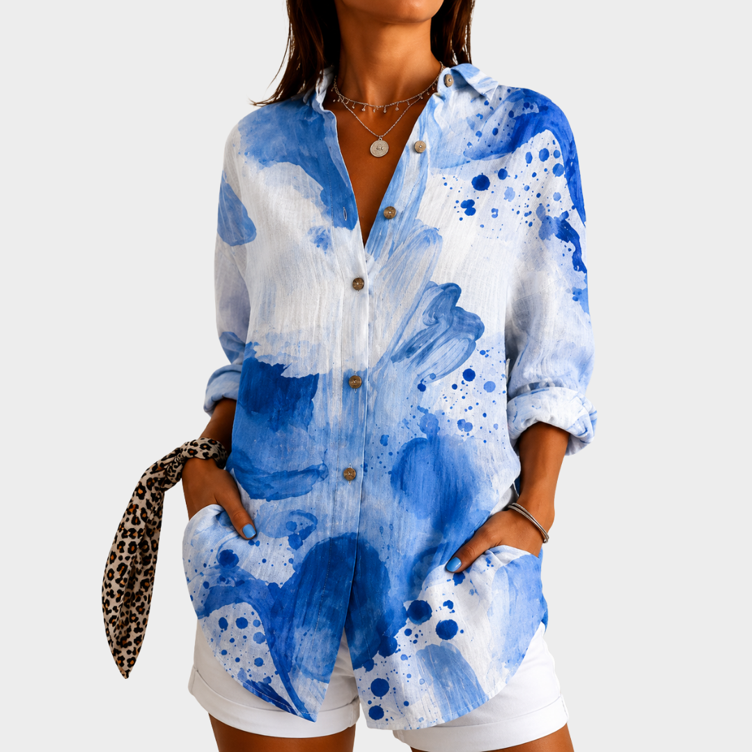 Blusa ligera con estampado colorido