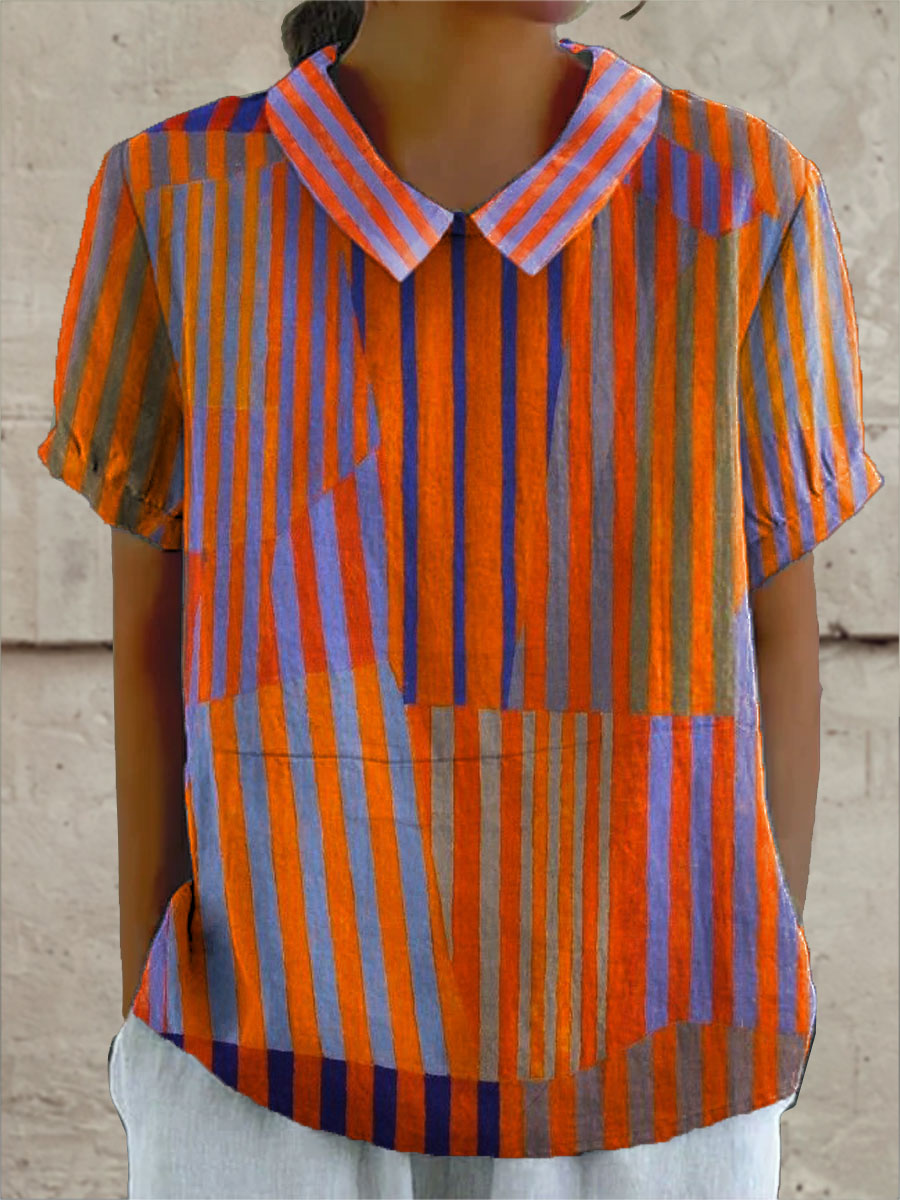 Nina | Blusa con estampado geométrico de rayas