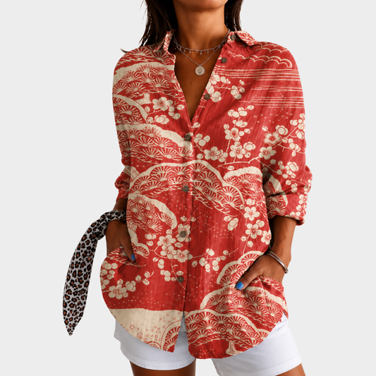 Blusa ligera con estampado colorido
