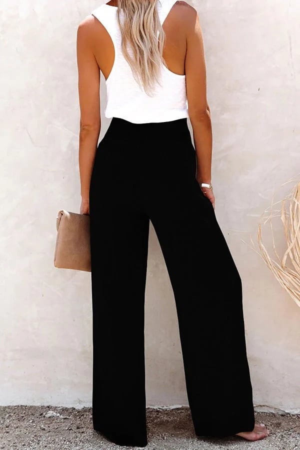 Riana - Pantalones holgados de cintura alta