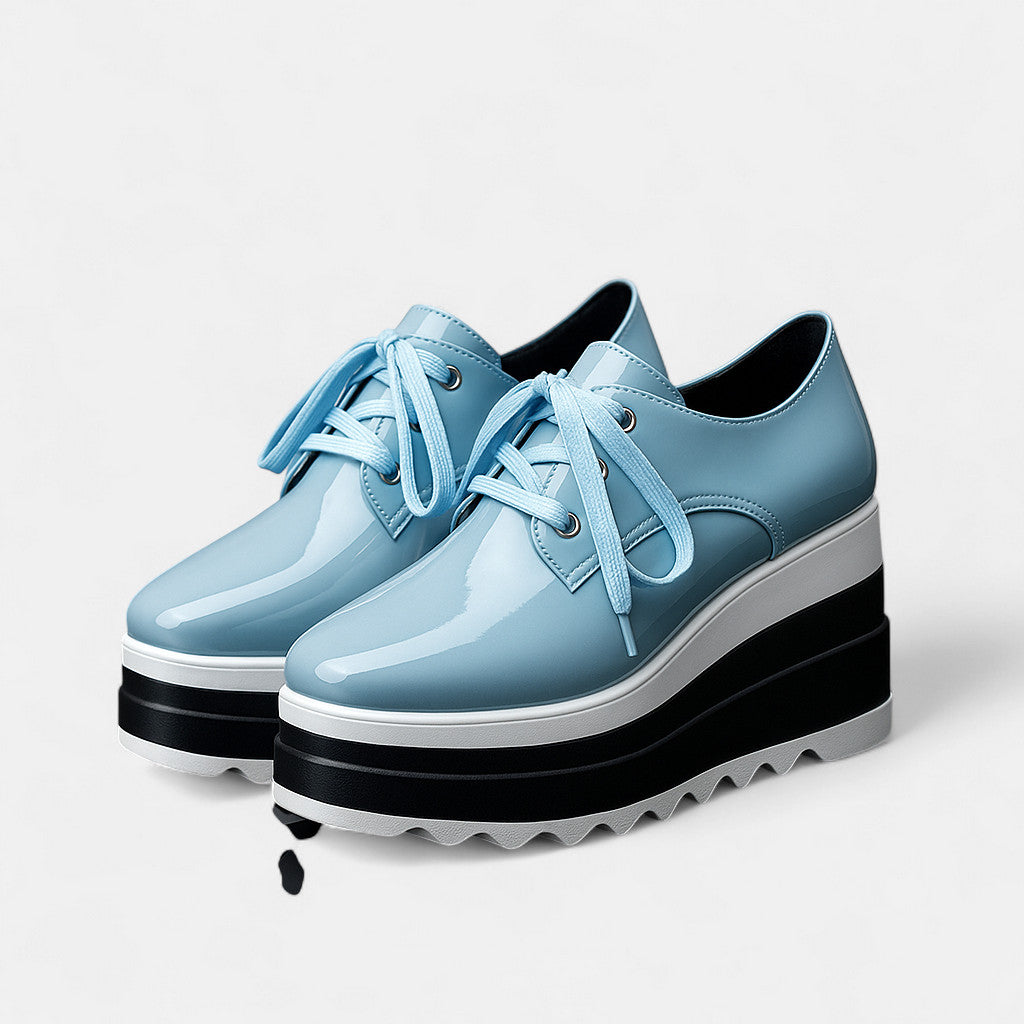 Zapatos Derby ortopédicos Chiara con suela alta
