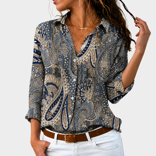 Blusa ligera con estampado colorido