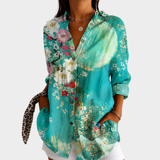 Blusa ligera con estampado colorido