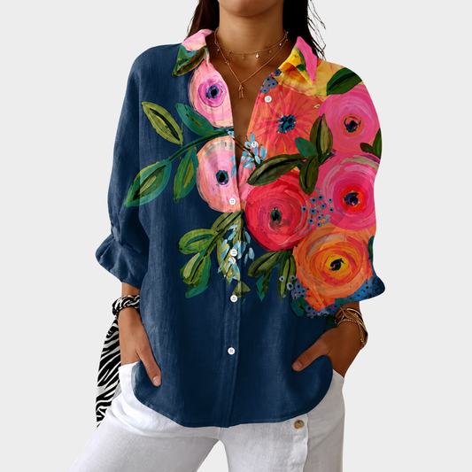 Blusa ligera con estampado colorido